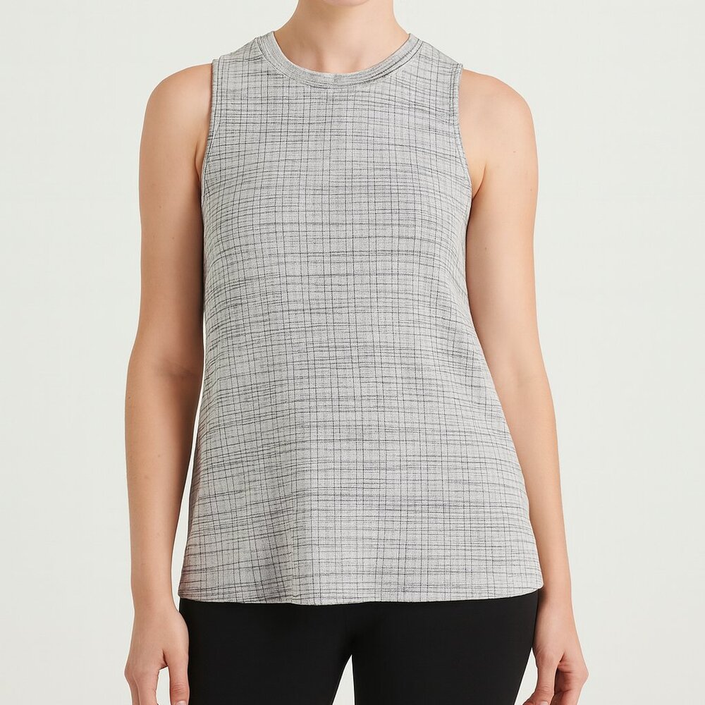 AB Studio Gray Sleeveless Tank Top – Size Small